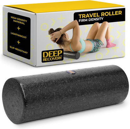 Yoga Foam Roller for Physical Therapy & Exercise – Green Back Roller for Back Pain, Legs, and Shoulders, 12in x 4in Travel Size – Deep Tissue Massage for Myofascial Release