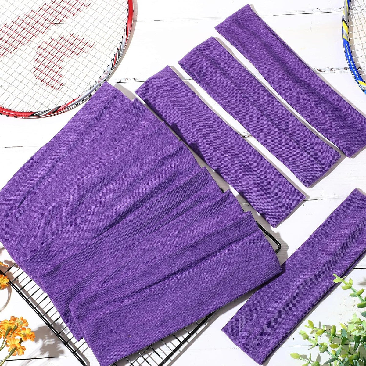 12 Pack Sport Headbands for Women Elastic Soft Fabric Hair Bands Sweatbands for Yoga Gym Running Workouts Daily Use(Black)