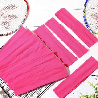 12 Pack Sport Headbands for Women Elastic Soft Fabric Hair Bands Sweatbands for Yoga Gym Running Workouts Daily Use(Black)
