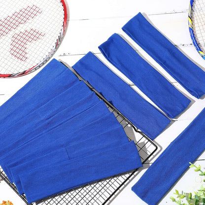 12 Pack Sport Headbands for Women Elastic Soft Fabric Hair Bands Sweatbands for Yoga Gym Running Workouts Daily Use(Black)