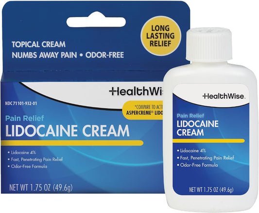 Maximum Strength Lidocaine Cream | Numbs Away Pain | Long-Lasting Relief | Non-Greasy | 1.75 Oz