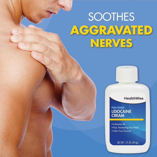 Maximum Strength Lidocaine Cream | Numbs Away Pain | Long-Lasting Relief | Non-Greasy | 1.75 Oz