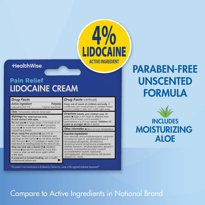 Maximum Strength Lidocaine Cream | Numbs Away Pain | Long-Lasting Relief | Non-Greasy | 1.75 Oz