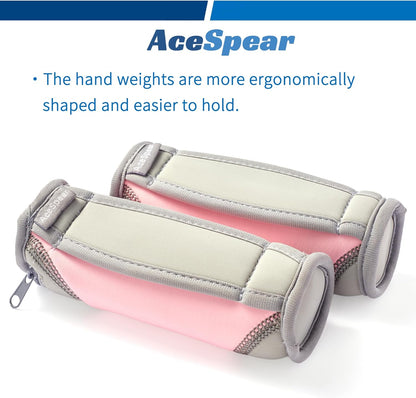 Hand Weights for Women Men 1lb 2lbs 3lbs 4lbs Soft Dumbbells of 2, Detachable Walking Weight for Aerobics, Jogging, Running