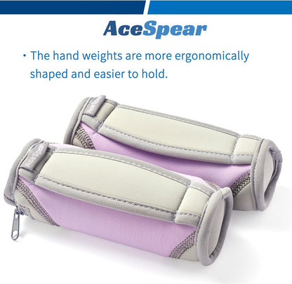 Hand Weights for Women Men 1lb 2lbs 3lbs 4lbs Soft Dumbbells of 2, Detachable Walking Weight for Aerobics, Jogging, Running