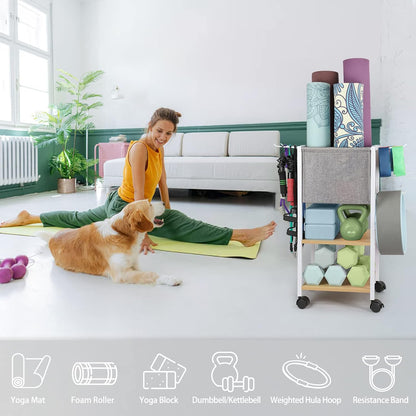 Yoga Mat Storage Rack Home Gym Equipment Workout Equipment Organizer Yoga Mat Holder for Dumbbell,Kettlebell and More Gym Accessories Gym Essentials Women Men Fitness Exercise Equipment Organization