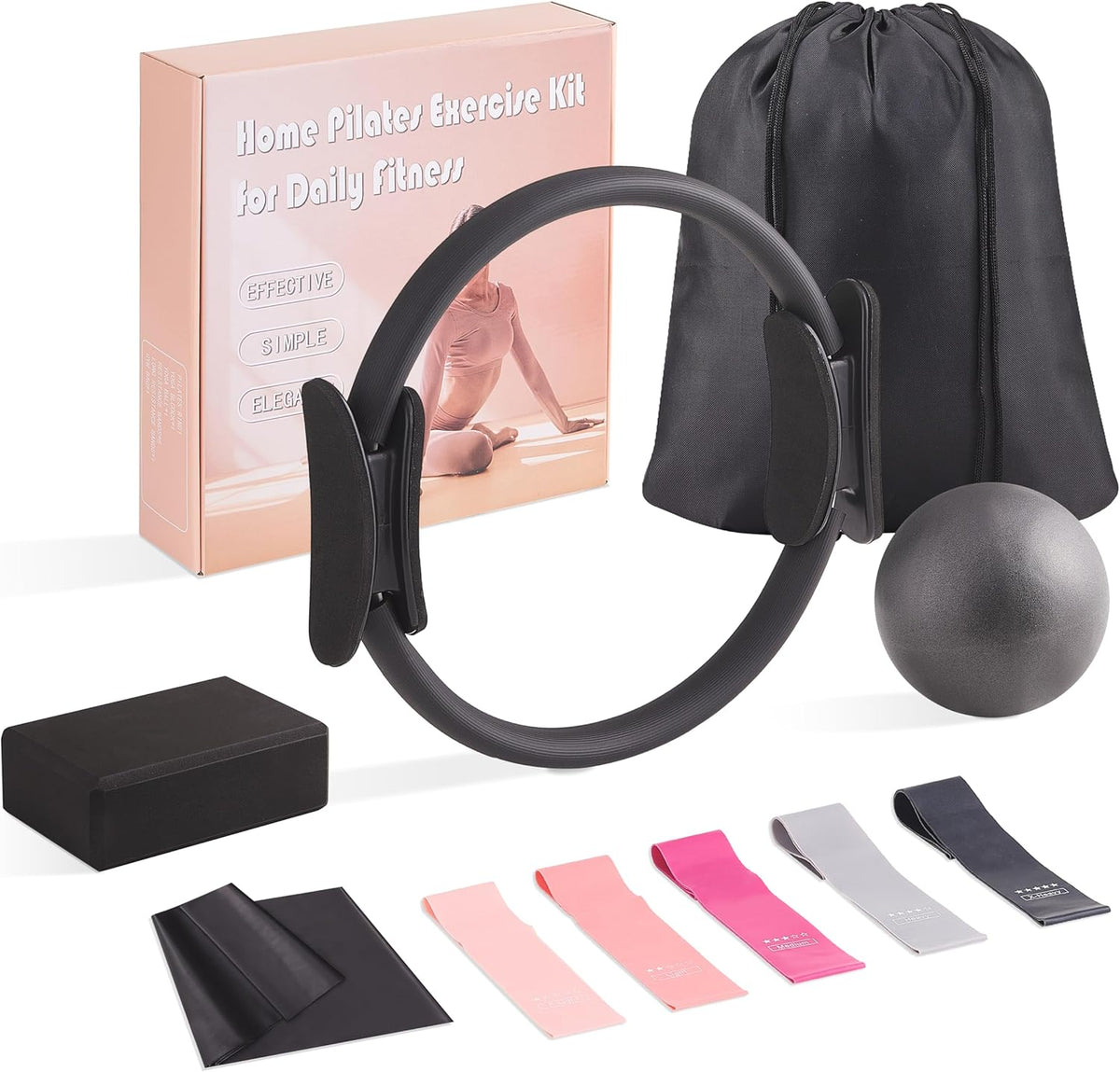 Pilates Kit, Home Pilates Workout Kit for Women, Pilates Equipment