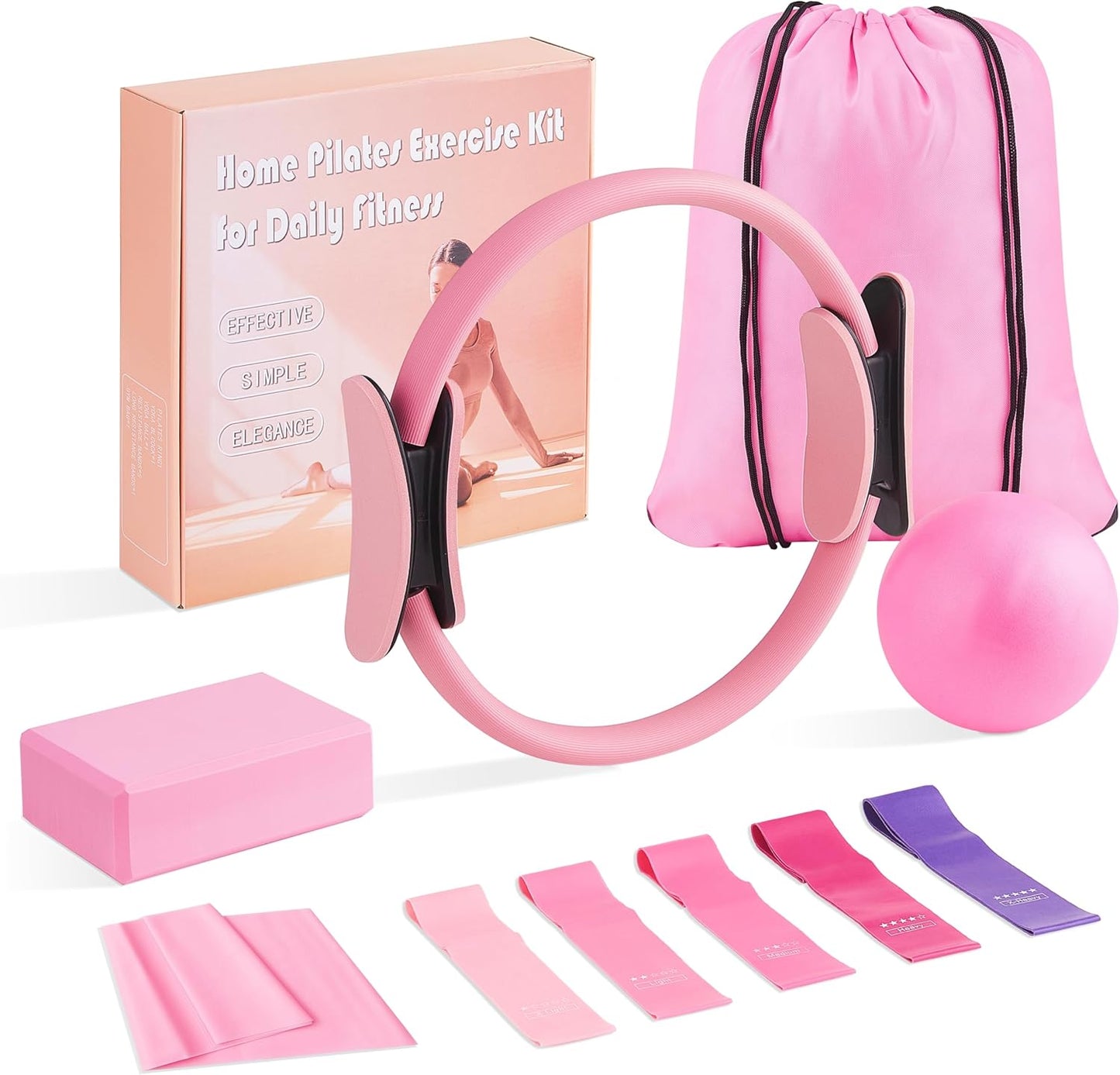 Pilates Kit, Home Pilates Workout Kit for Women, Pilates Equipment