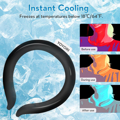 2 Pack Neck Cooling Tube with Insulated Cooling Bag, Reusable PCM Ice Ring