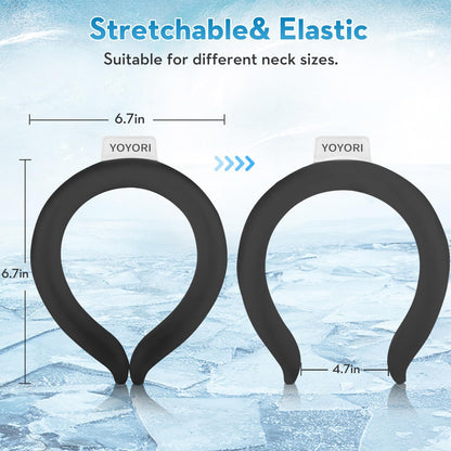 2 Pack Neck Cooling Tube with Insulated Cooling Bag, Reusable PCM Ice Ring