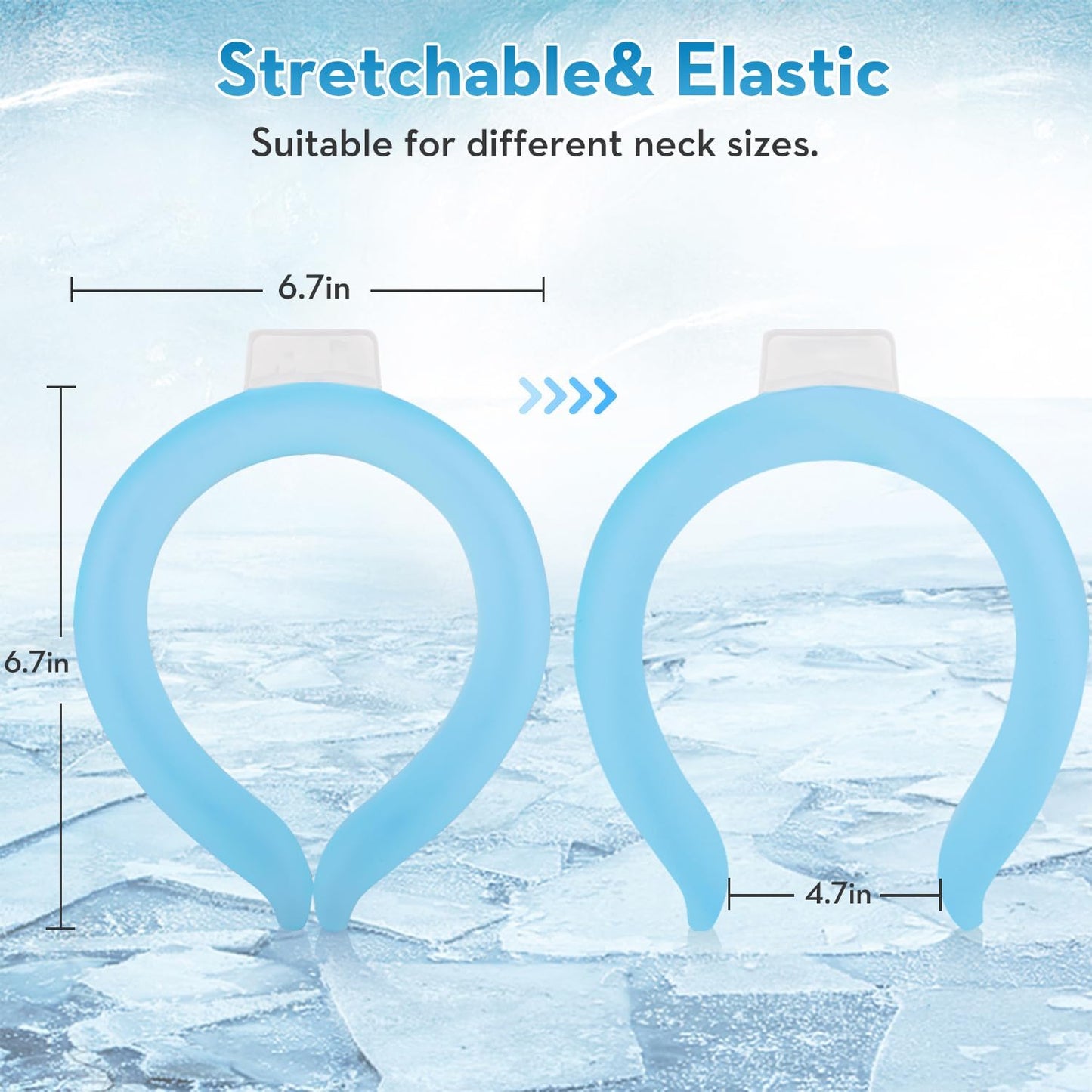 2 Pack Neck Cooling Tube with Insulated Cooling Bag, Reusable PCM Ice Ring