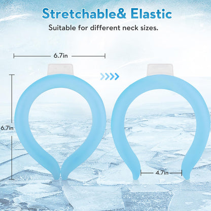 2 Pack Neck Cooling Tube with Insulated Cooling Bag, Reusable PCM Ice Ring