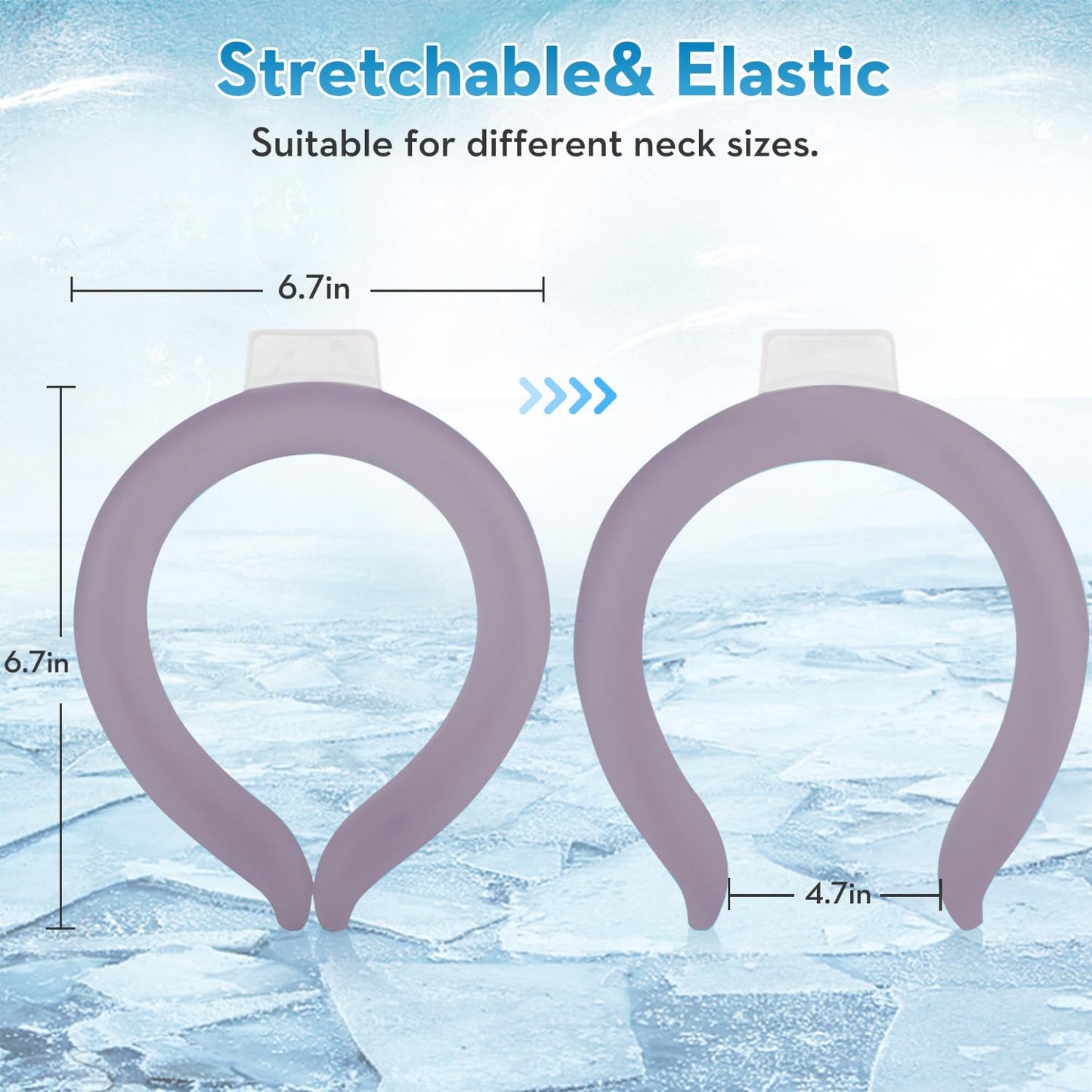 2 Pack Neck Cooling Tube with Insulated Cooling Bag, Reusable PCM Ice Ring