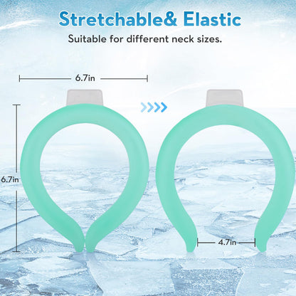 2 Pack Neck Cooling Tube with Insulated Cooling Bag, Reusable PCM Ice Ring