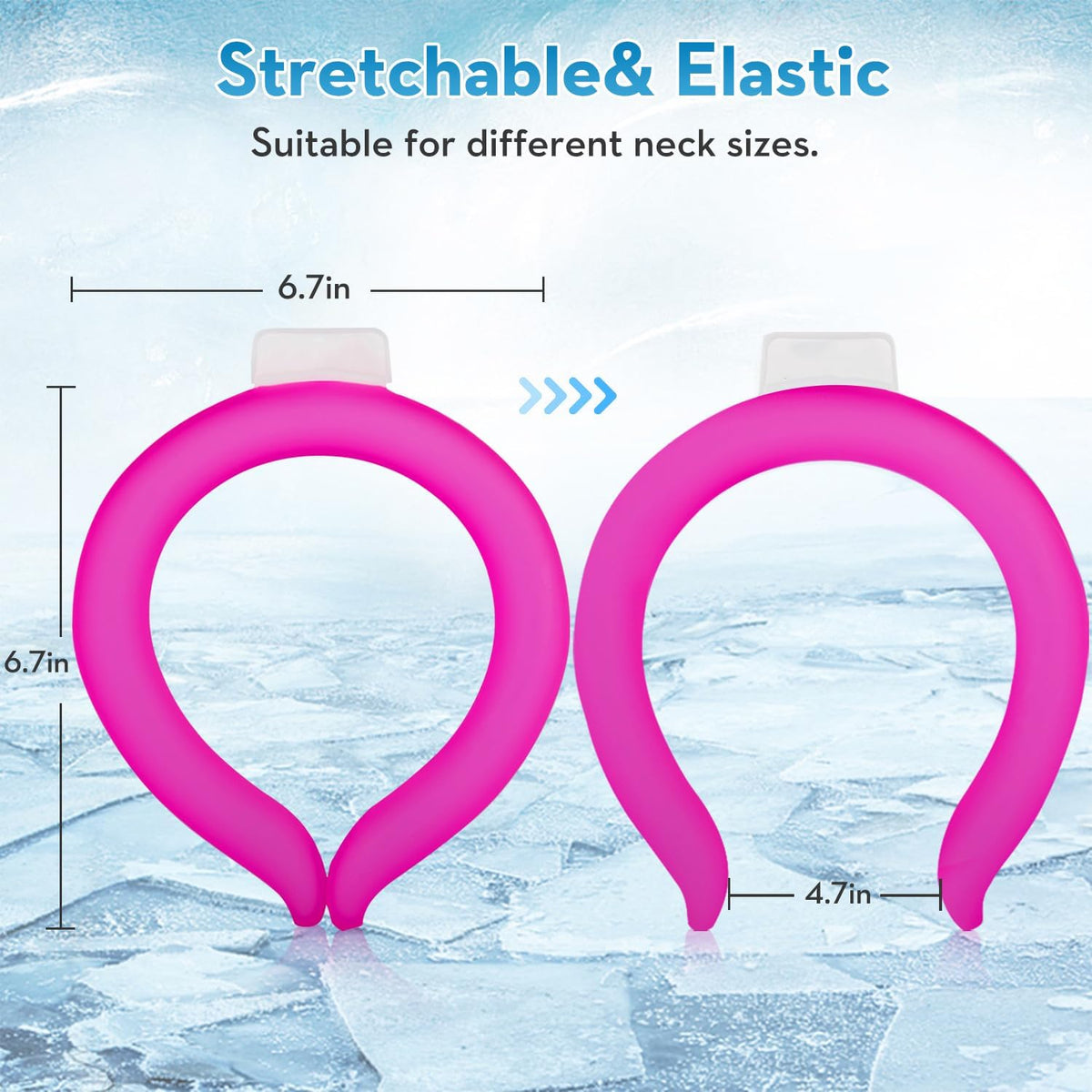 2 Pack Neck Cooling Tube with Insulated Cooling Bag, Reusable PCM Ice Ring