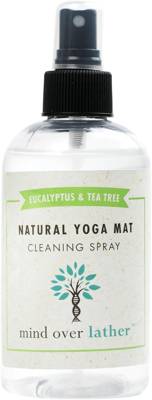 Yoga Mat Cleaner & Cleaning Spray 8oz 100% Natural Essential Oils | Lavender Mint | Cleans, Deodorizes & Restores All Mats | Non-Toxic