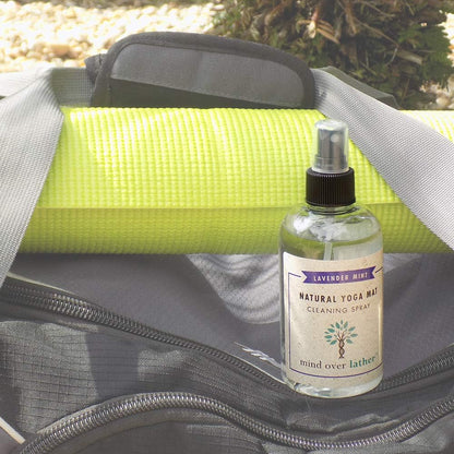 Yoga Mat Cleaner & Cleaning Spray 8oz 100% Natural Essential Oils | Lavender Mint | Cleans, Deodorizes & Restores All Mats | Non-Toxic