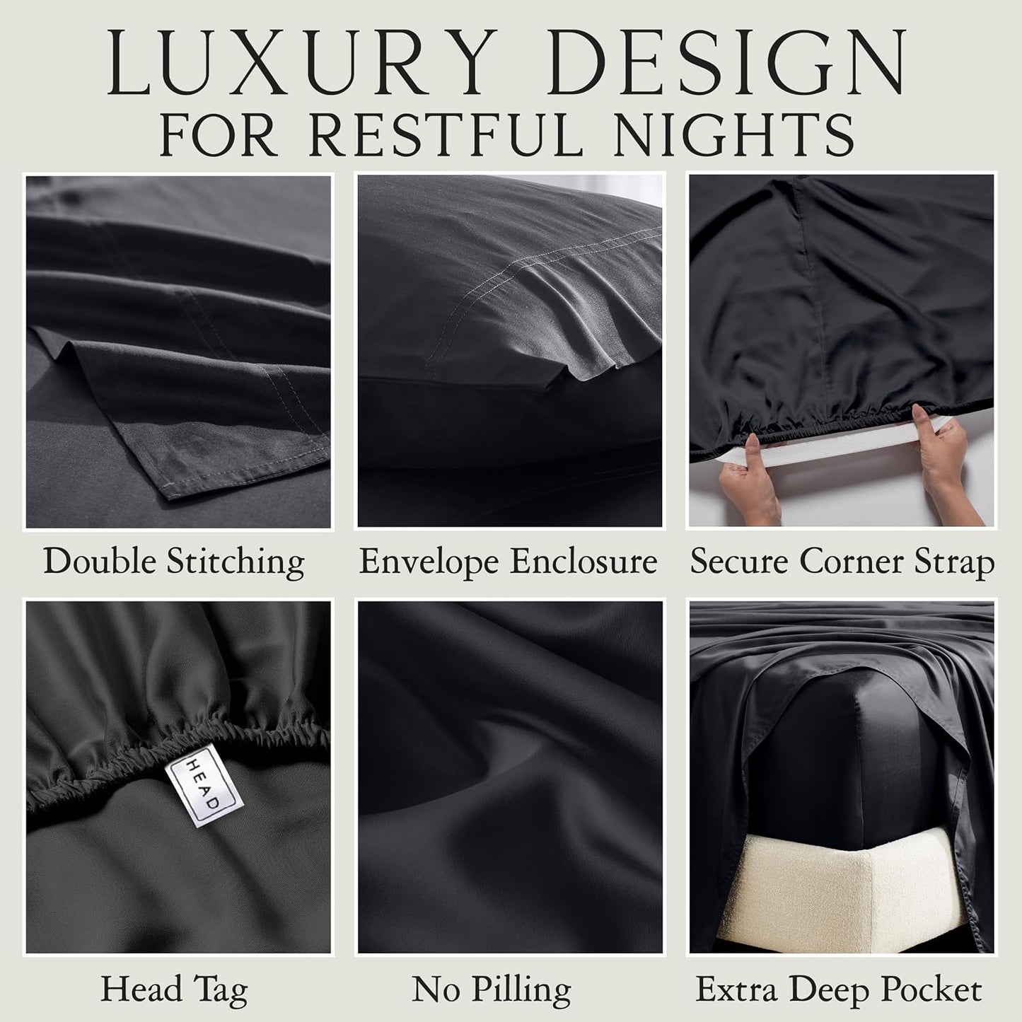 Luxury Bamboo Viscose King Size Pillowcase Set