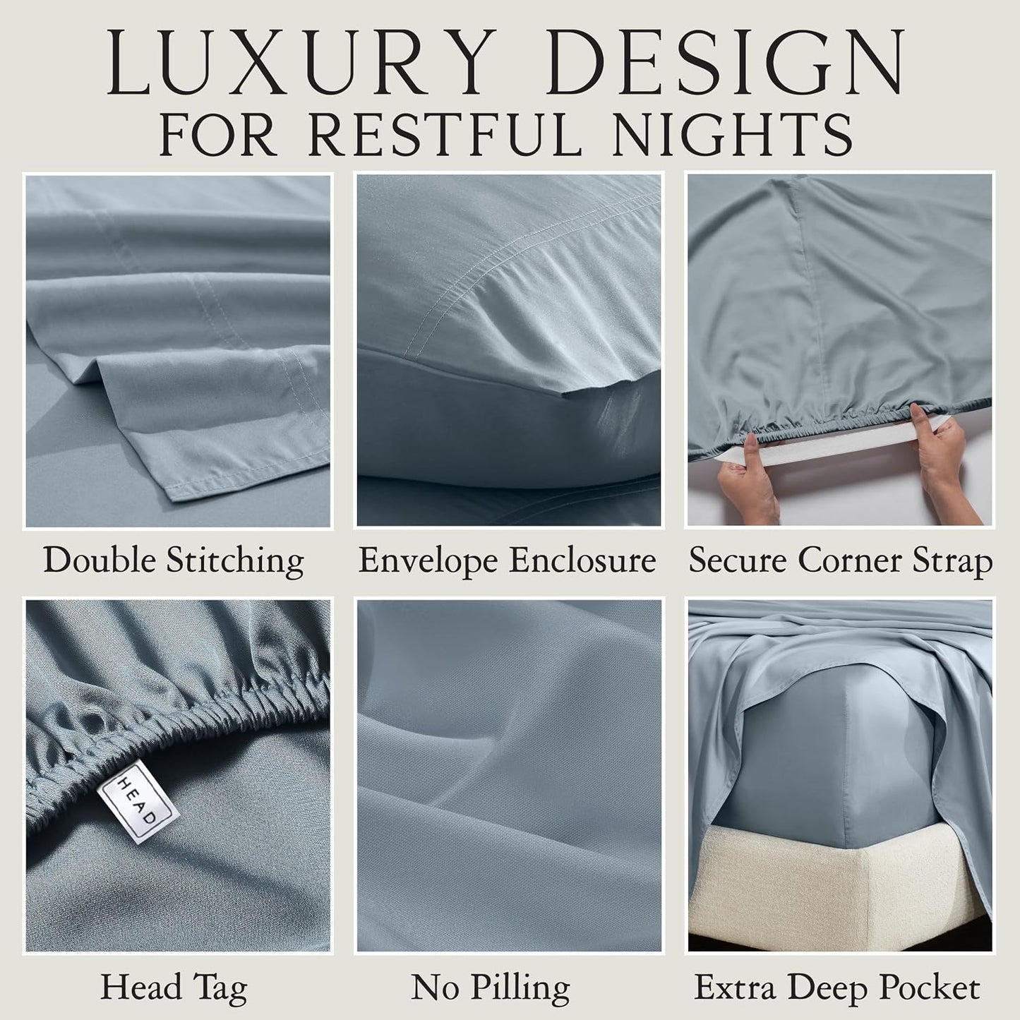 Luxury Bamboo Viscose King Size Pillowcase Set