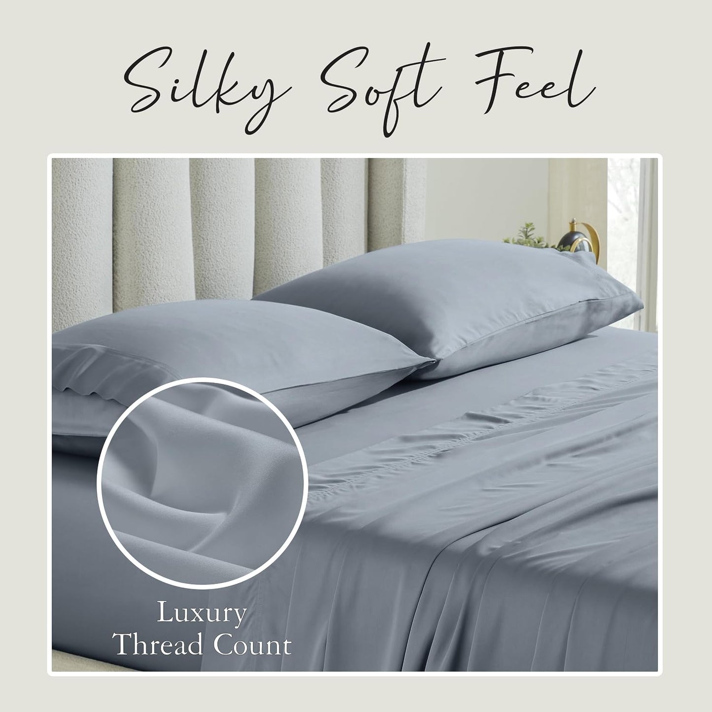 Luxury Bamboo Viscose King Size Pillowcase Set