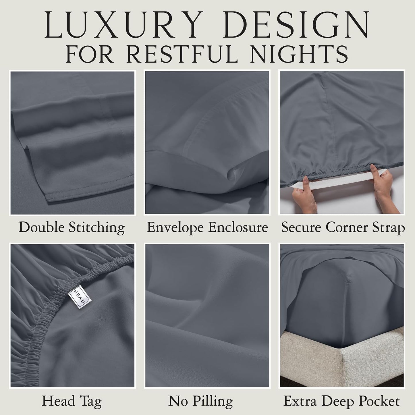 Luxury Bamboo Viscose King Size Pillowcase Set