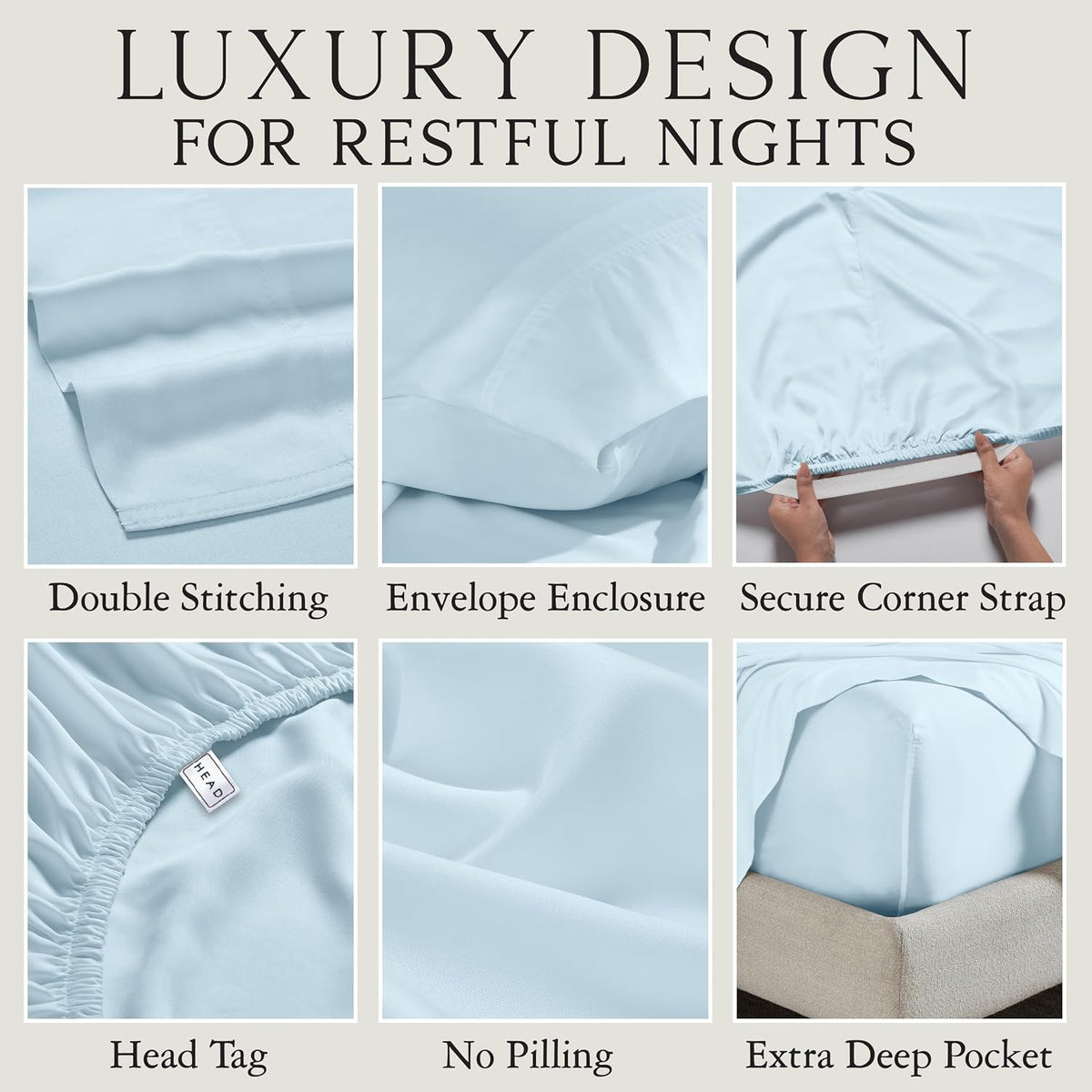Luxury Bamboo Viscose King Size Pillowcase Set