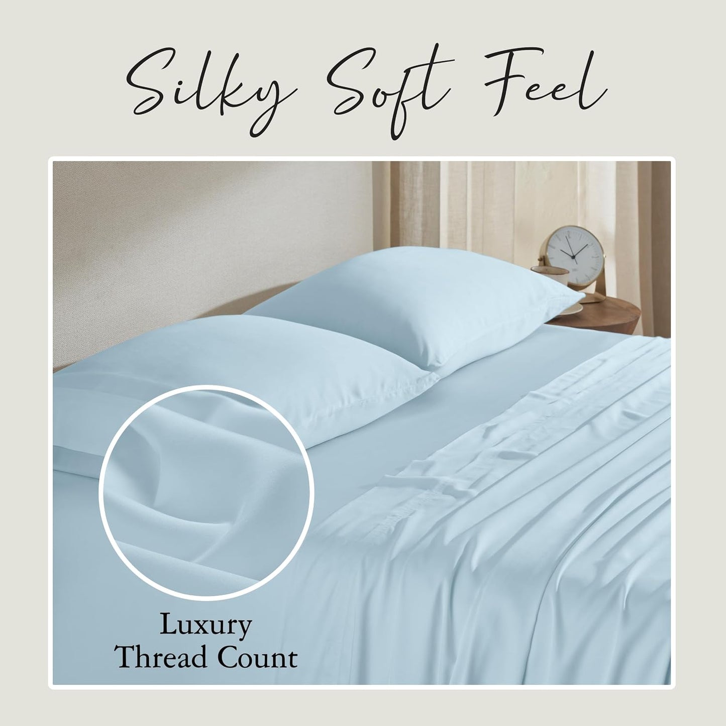 Luxury Bamboo Viscose King Size Pillowcase Set