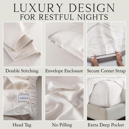 Luxury Bamboo Viscose King Size Pillowcase Set