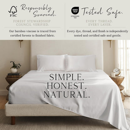 Luxury Bamboo Viscose King Size Pillowcase Set