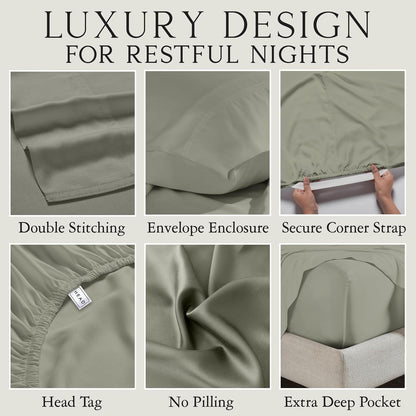 Luxury Bamboo Viscose King Size Pillowcase Set