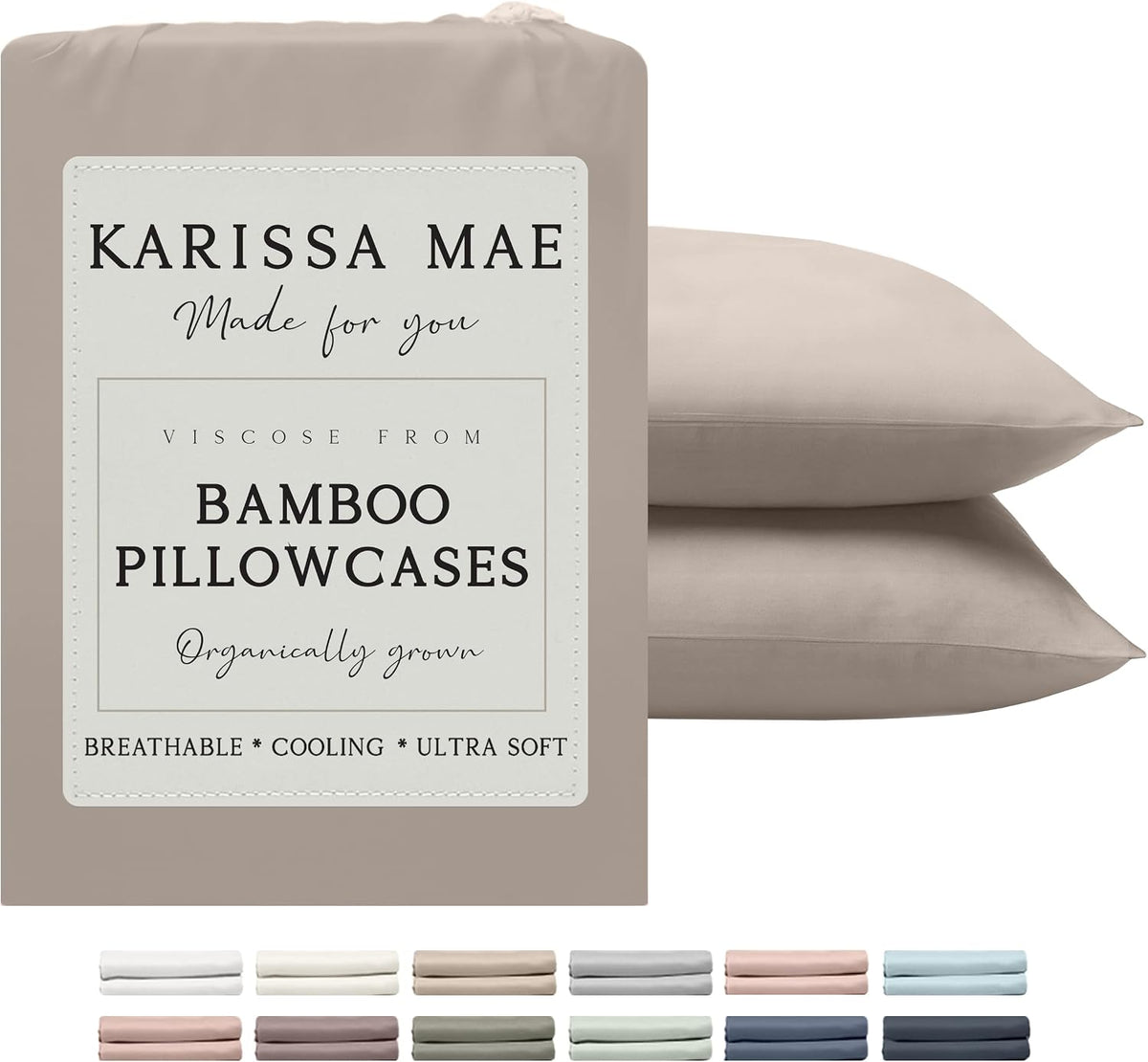 Luxury Bamboo Viscose King Size Pillowcase Set