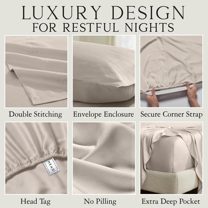 Luxury Bamboo Viscose King Size Pillowcase Set
