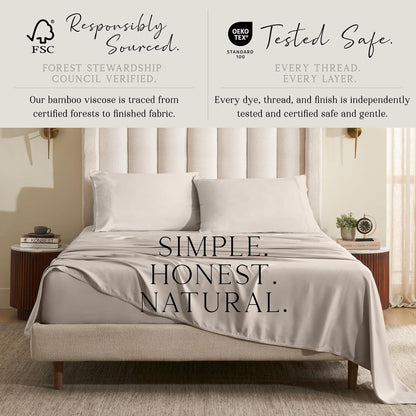 Luxury Bamboo Viscose King Size Pillowcase Set