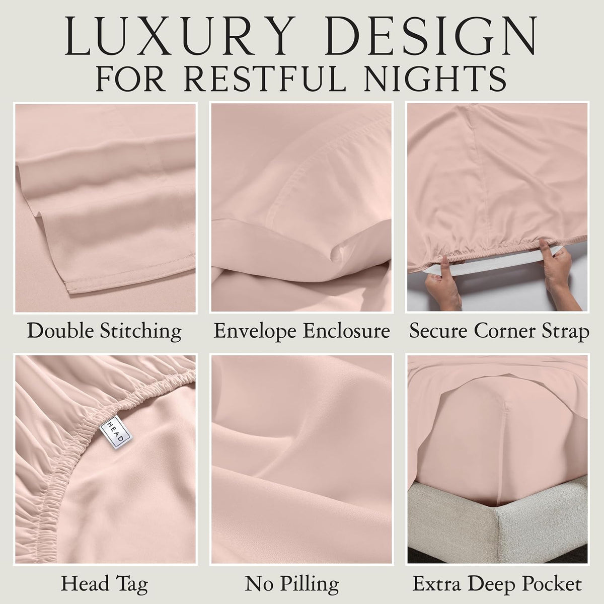 Luxury Bamboo Viscose King Size Pillowcase Set