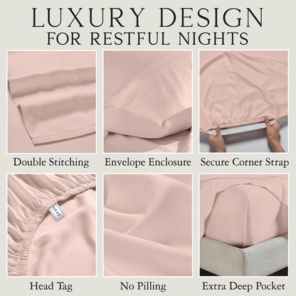 Luxury Bamboo Viscose King Size Pillowcase Set