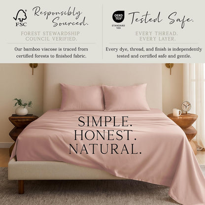 Luxury Bamboo Viscose King Size Pillowcase Set