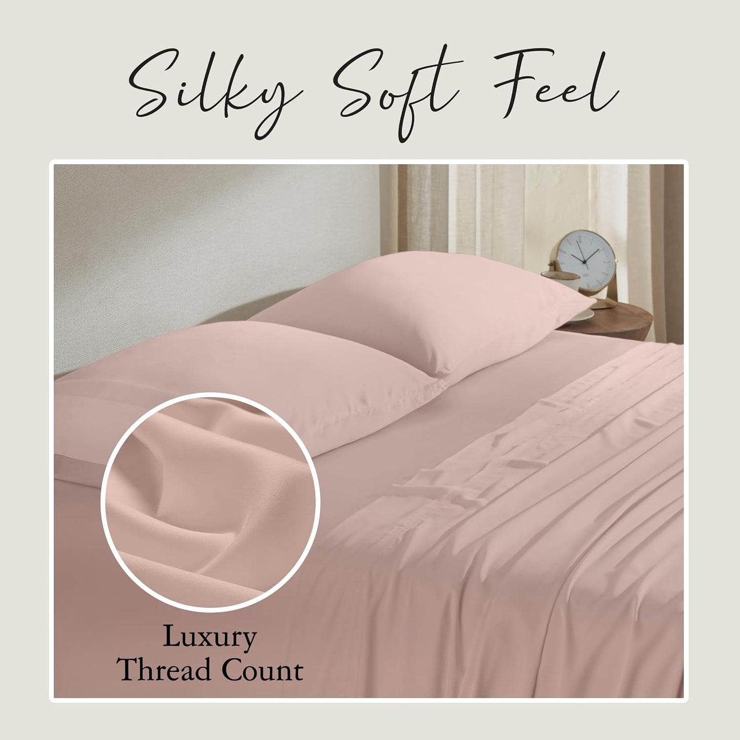 Luxury Bamboo Viscose King Size Pillowcase Set