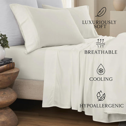 Luxury Bamboo Viscose King Size Pillowcase Set