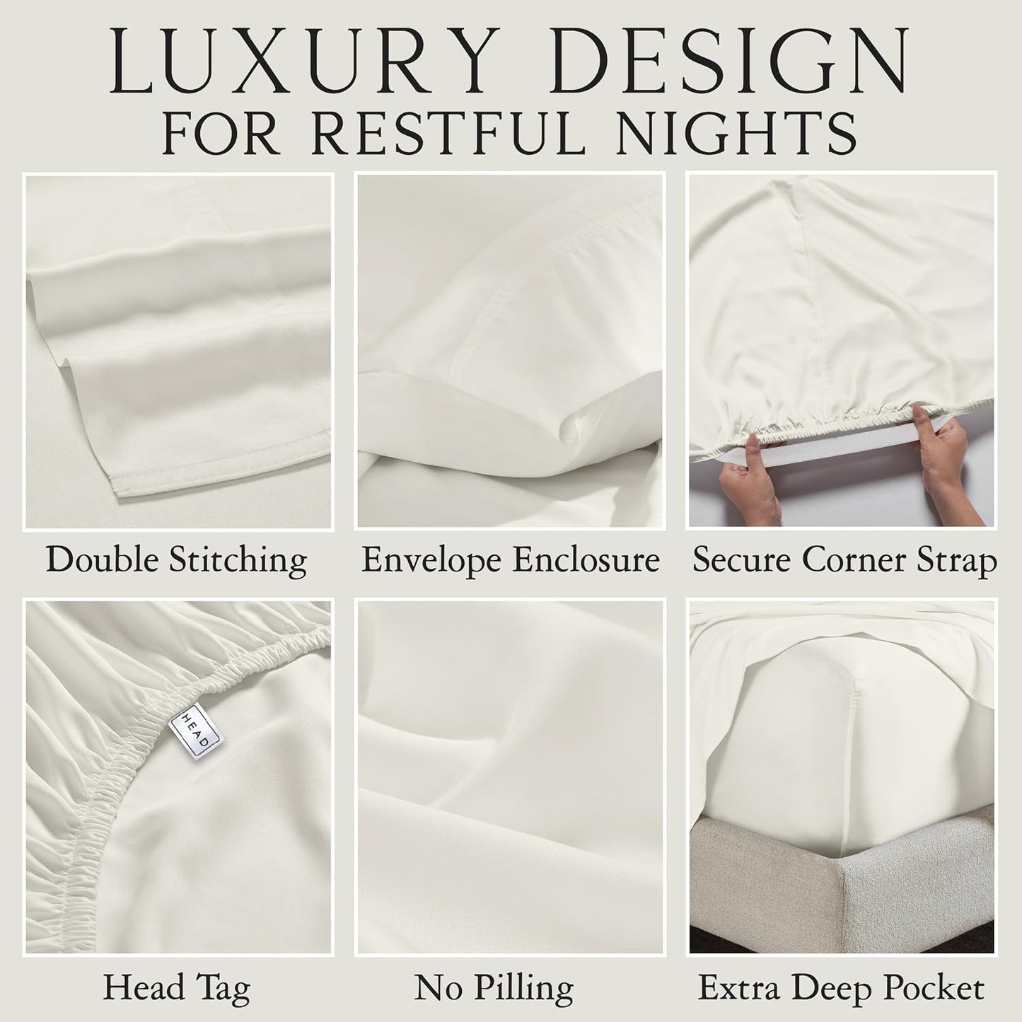 Luxury Bamboo Viscose King Size Pillowcase Set