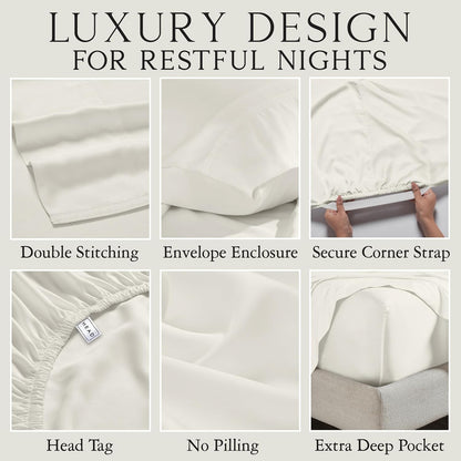 Luxury Bamboo Viscose King Size Pillowcase Set