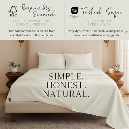 Luxury Bamboo Viscose King Size Pillowcase Set