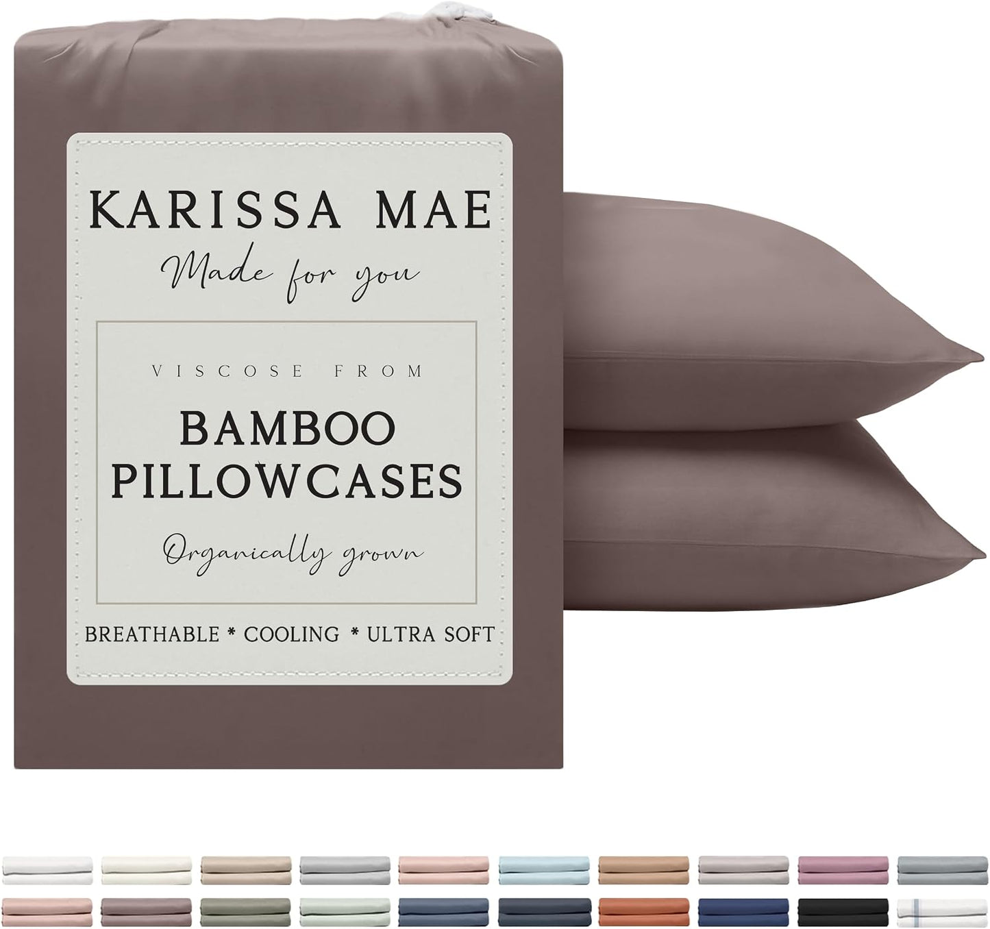 Luxury Bamboo Viscose King Size Pillowcase Set