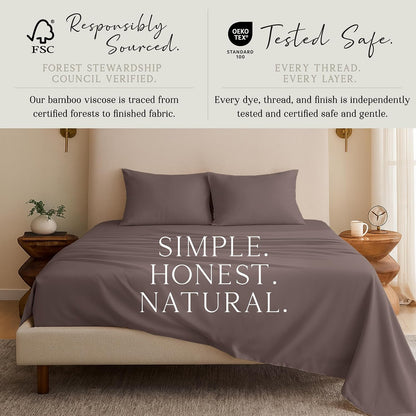 Luxury Bamboo Viscose King Size Pillowcase Set