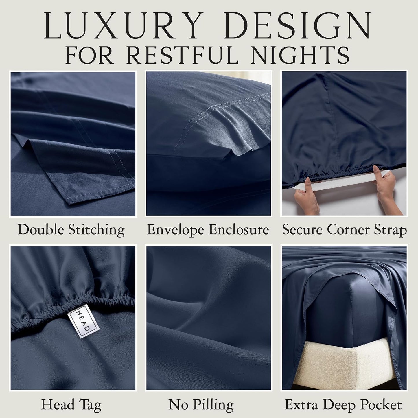 Luxury Bamboo Viscose King Size Pillowcase Set