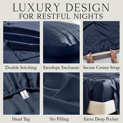 Luxury Bamboo Viscose King Size Pillowcase Set