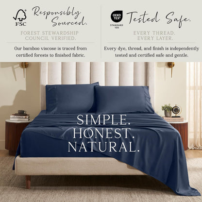 Luxury Bamboo Viscose King Size Pillowcase Set