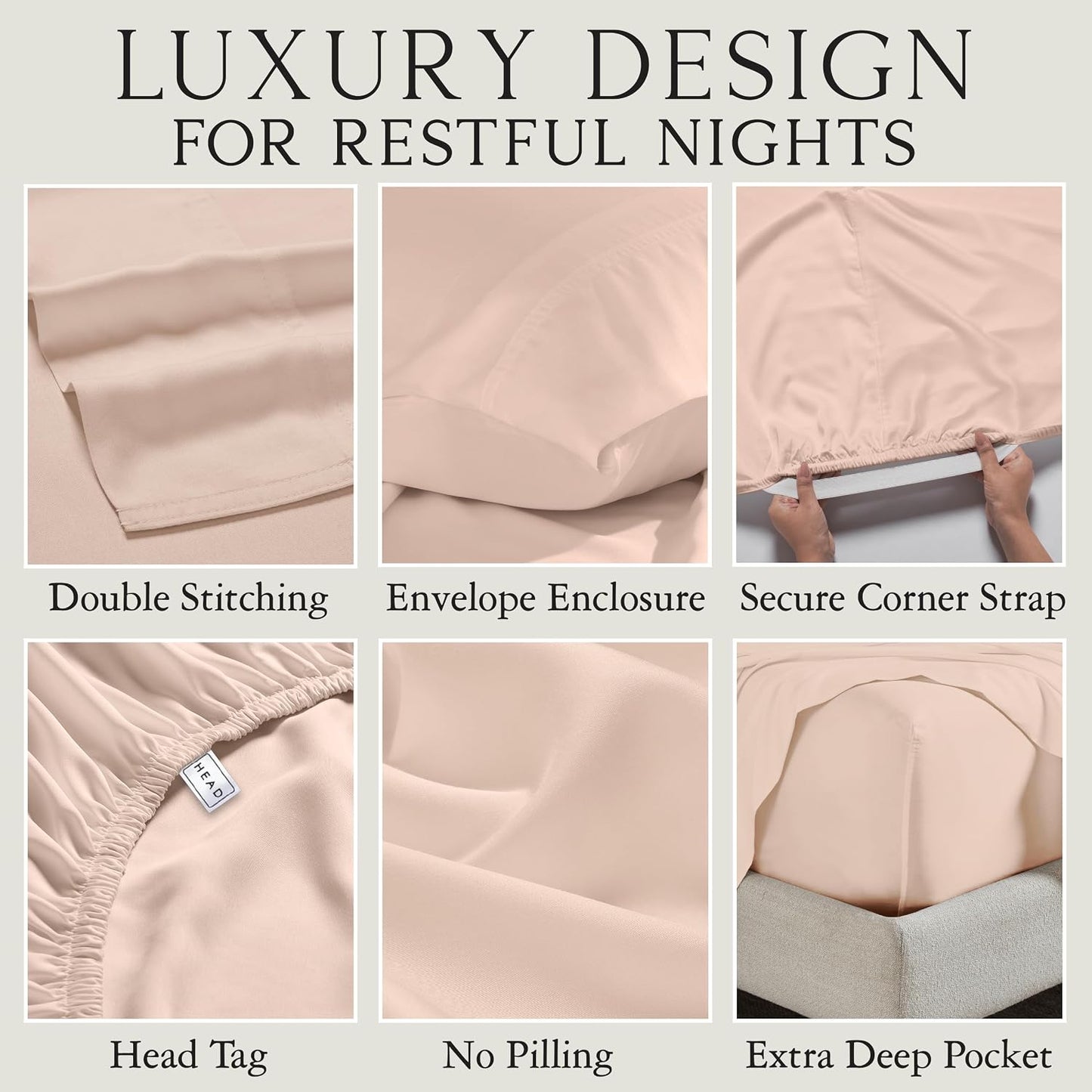 Luxury Bamboo Viscose King Size Pillowcase Set