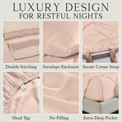 Luxury Bamboo Viscose King Size Pillowcase Set