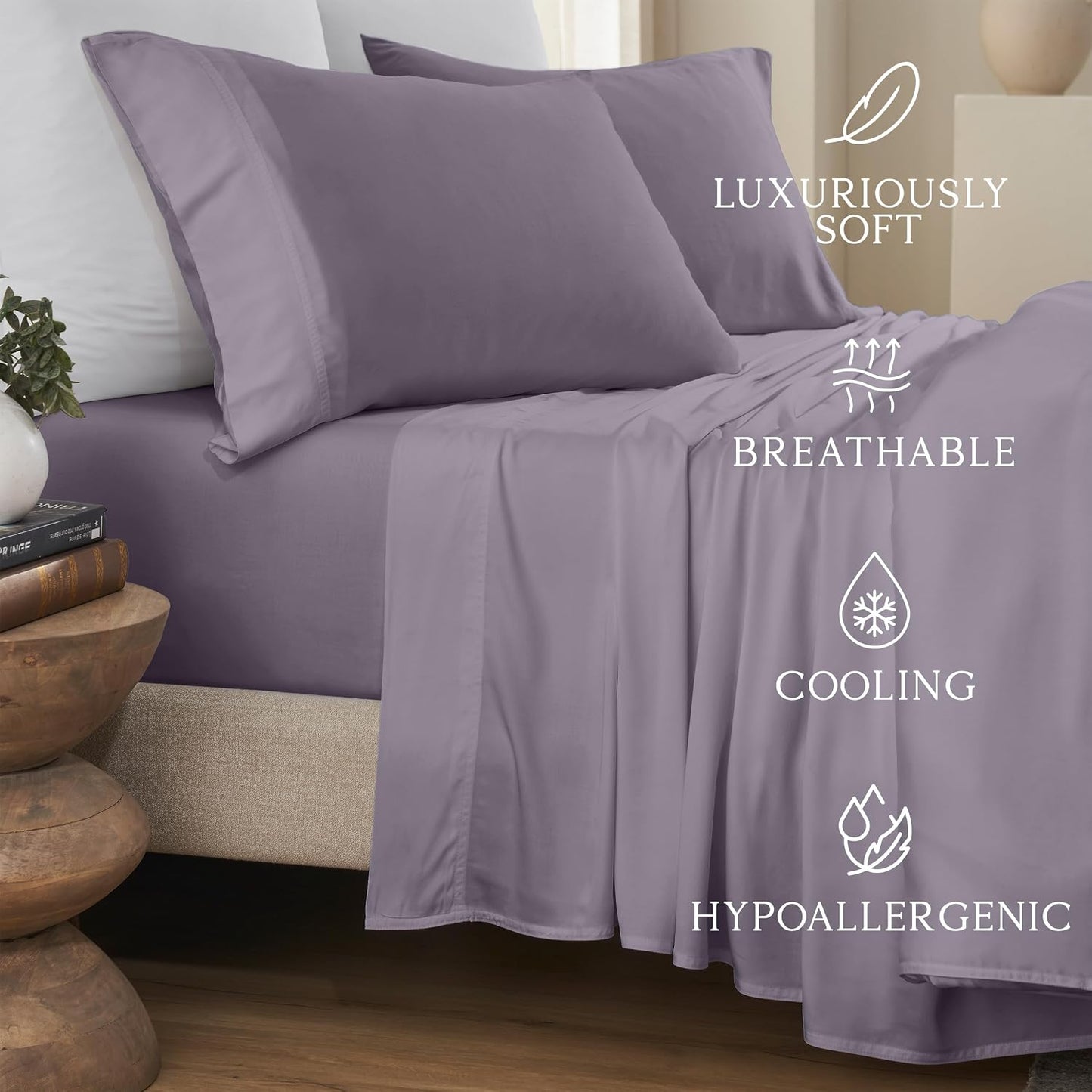 Luxury Bamboo Viscose King Size Pillowcase Set