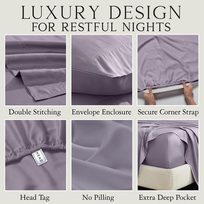 Luxury Bamboo Viscose King Size Pillowcase Set